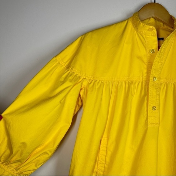 Ralph Lauren Oversized Trapeze Blouse with Balloon Sleeves in Sunny Yellow XS - Picture 4 of 7
